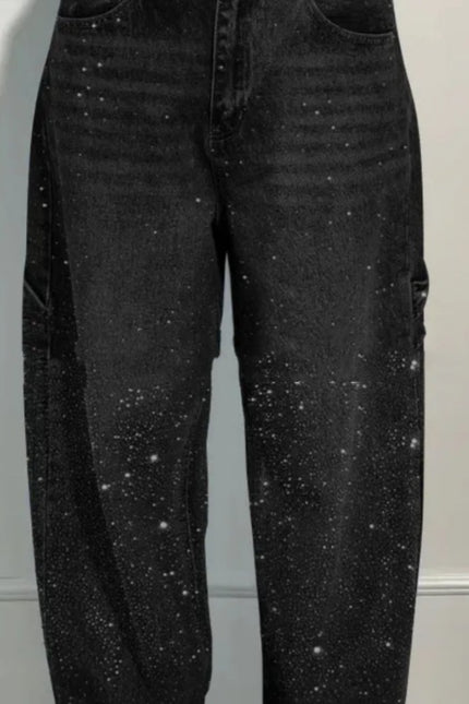Shiny Big Straight Jeans