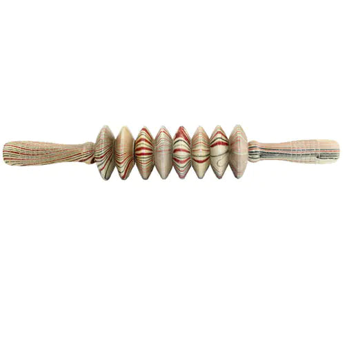 Wooden Back Massager with 9 Rollers for Full Body