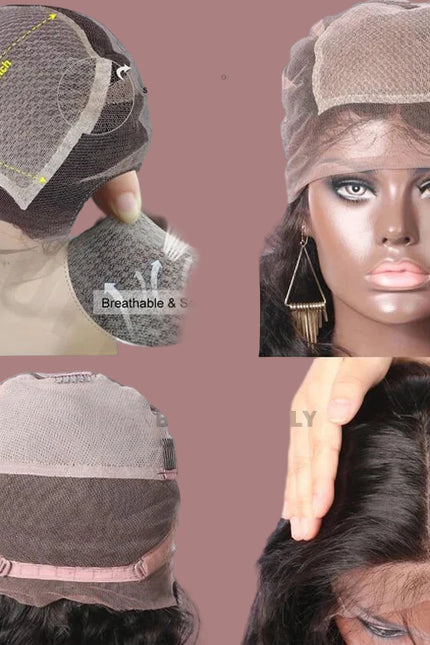 Brazilian Yaki Wave Wig – 100% Human Hair, Silk Base, Full Lace Design