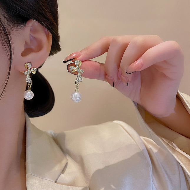 Rhinestones Butterfly Earrings