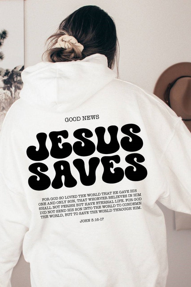 Jesus Saves Hoodie with Bible Verses