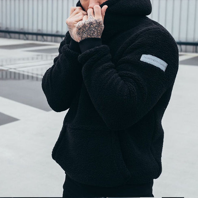 Men's Plush Hoodies With Big Pocket