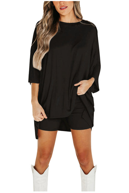 Fashion Loose Short-sleeved T-shirt And Slim Tight Pants