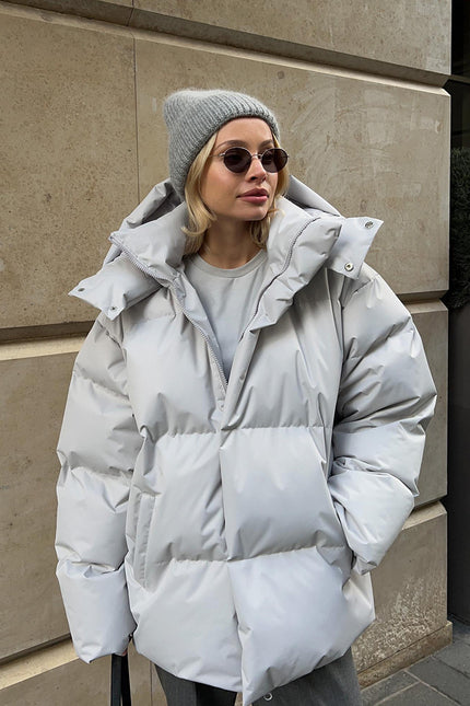 Fashion Coat With Removable Hood