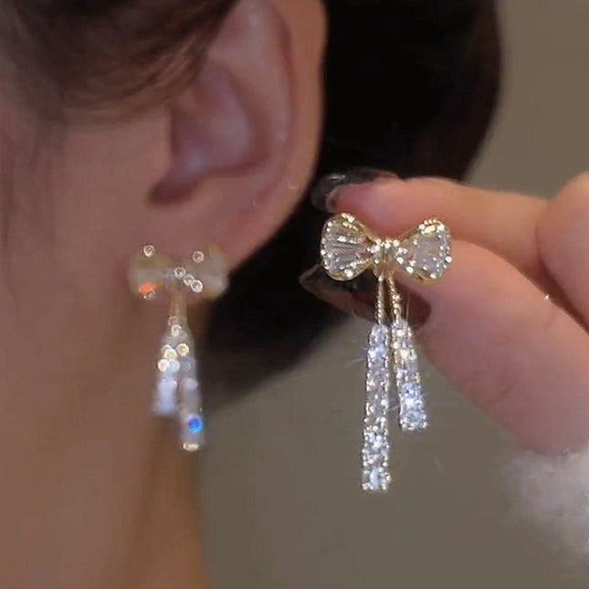 Rhinestones Butterfly Earrings