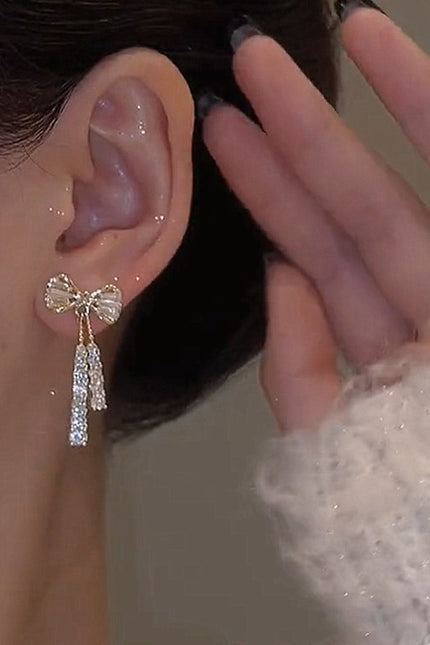 Rhinestones Butterfly Earrings
