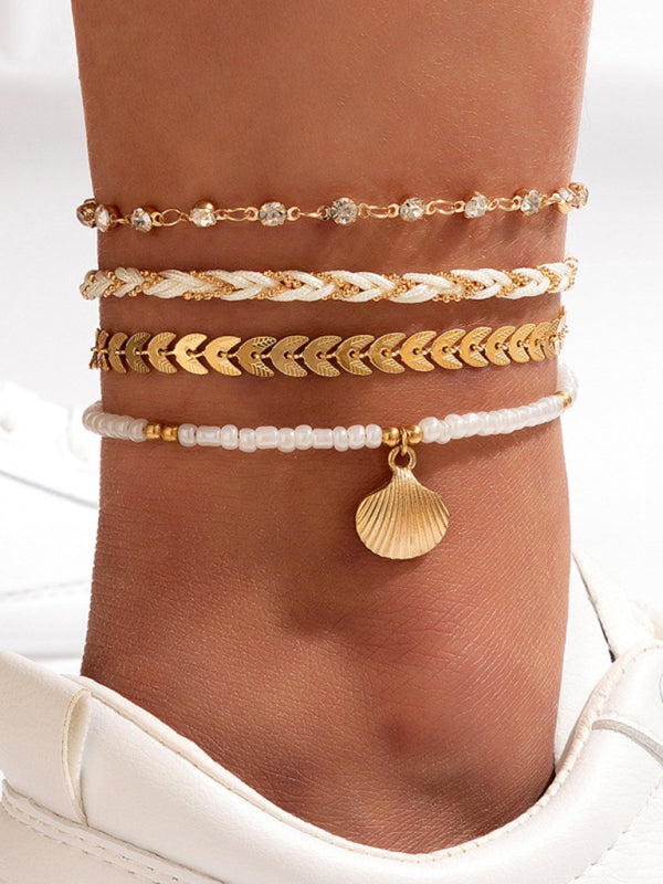 Geometric multi-layer Anklet