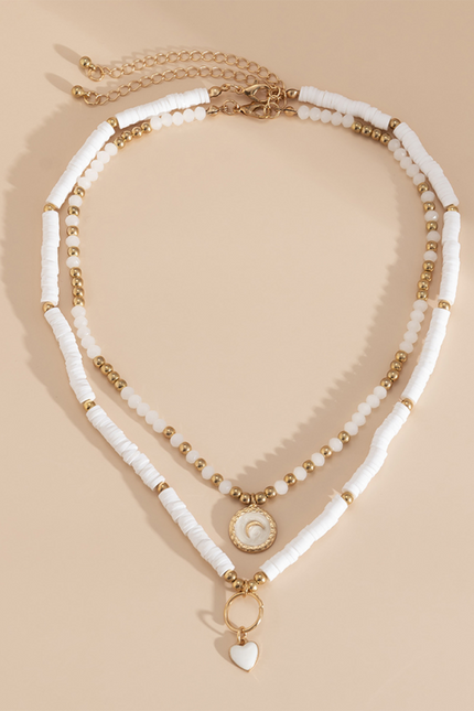 Bohemian soft clay necklace