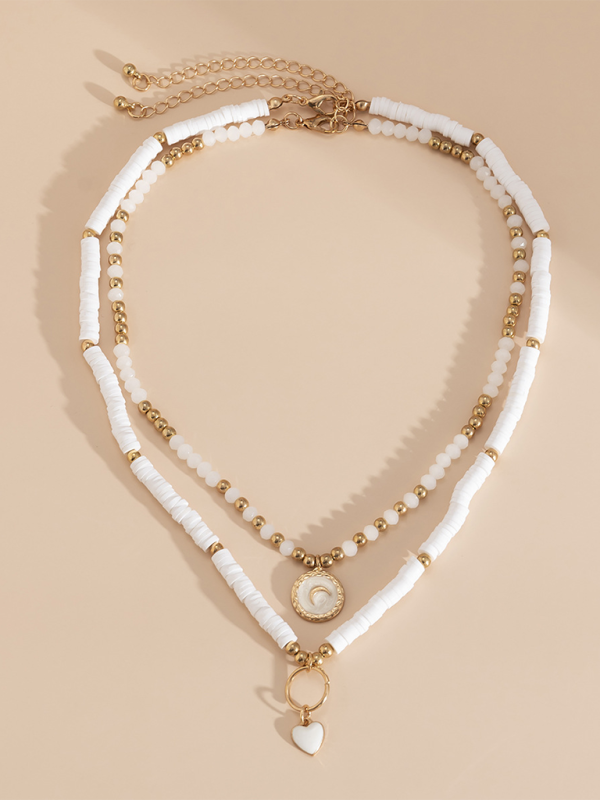 Bohemian soft clay necklace