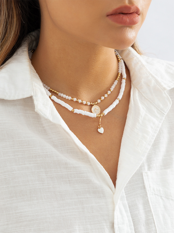 Bohemian soft clay necklace