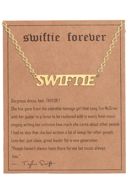 Golden letter pendant clavicle chain