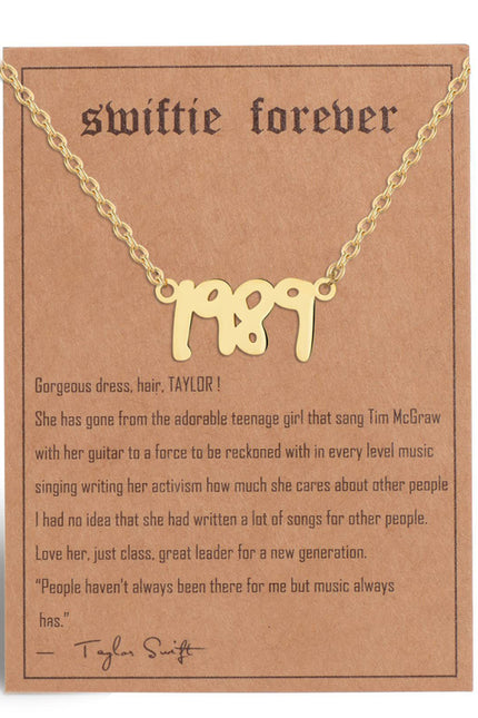 Golden letter pendant clavicle chain