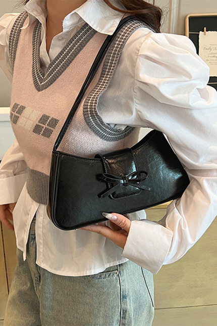 Bowknot underarm small shoulder bag